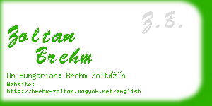 zoltan brehm business card